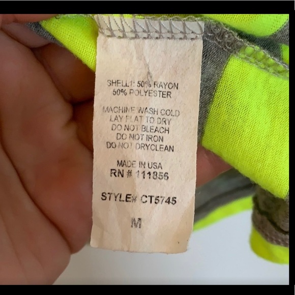 CEDAR TREE GREEN/GREY STRIPED Tee | M - Picture 8 of 8